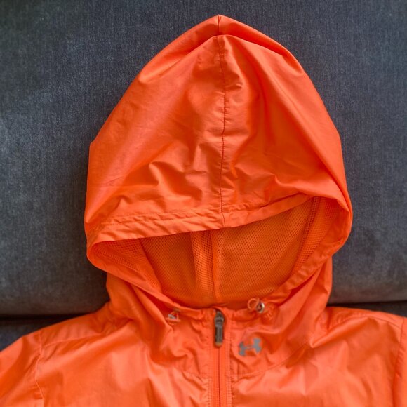 Under Armour STORM 1 Running Rain Jacket, Orange, Size S - Picture 8 of 11